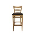 STOOL BAR FLORENCE BARSTOOL BLACK VINYL SEAT AND BACK PAD SOLID BEECH WOOD FRAME