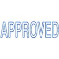 STAMP SELF INKING PRE INKED OFFICE STAMP  APPROVED  BLUE INK