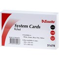 CARD SYSTEM  PALM CARDS RULED 5 X 3 127MM X 76MM WHITE 100PK