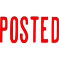 STAMP XSTAMPER SELF INKING PRE INKED MESSAGE STAMP  POSTED  RED INK