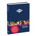 2026 DIARY TABLE BOOKINGS 2 PAGE PER DAY 2PTD 305MM X 215MM BLUE