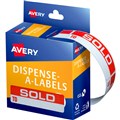 LABEL AVERY 937253 DISPENSER MESSAGE LABELS SOLD TO 19MM X 64MM BOX 125PK
