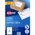 LABEL AVERY 959008 L7168 LASER LABELS SHIPPING 2UP 2 PER SHEET WHITE 100PK