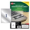 LABEL INDUSTRIAL GRADE AVERY LASER HEAVY DUTY INDUSTRIAL IDENTIFICATION PERMANENT 959204 1996MM X 891MM 1UP SILVER 20PK