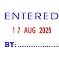 STAMP DESKMATE SELFINKING DATER STAMP  ENTERED   DATE BLUERED