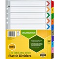 DIVIDERS MARBIG INDEX DIVIDER EXTRA WIDE MANILLA 110 TAB A4 ASSORTED