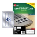 LABEL INDUSTRIAL GRADE AVERY LASER HEAVY DUTY IDENTIFICATION PERMANENT 959201 457MM X 212MM 48UP SILVER 20PK
