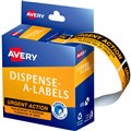 LABEL AVERY 937259 DISPENSER MESSAGE LABELS URGENT ACTION 19MM X 64MM 125PK 