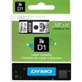 LABELLING TAPE DYMO 45010 D1 LABEL TAPE 12MM X 7M BLACK ON CLEAR