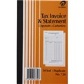 TAX INVOICE  STATEMENT BOOK OLYMPIC 724 140870 INVOICE AND STATEMENT BOOK CARBONLESS DUPLICATE 200 X 125MM 50 LEAF EACH1 PACK10