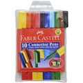 TEXTA MARKERS FABER CASTELL CONNECTOR COLOURING PENS ASSORTED COLOURS WALLET 10PK