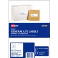 LABEL AVERY 938208 L7164GU GENERAL USE LASER INKJET COPIER LABELS 12UP 12 PER PAGE WHITE 100PK