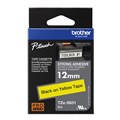 LABELLING TAPE BROTHER TZES631 STRONG ADHESIVE LABEL TAPE 12MM BLACK ON YELLOW