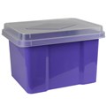 STORAGE BOX ITALPLAST FILE STORAGE BOX 32 LITRE GRAPECLEAR LID