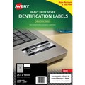 LABEL INDUSTRIAL GRADE AVERY LASER HEAVY DUTY IDENTIFICATION PERMANENT 959200 254MM X 10MM 189UP SILVER 20PK