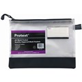PENCIL CASE MESH PROTEXT POUCH WITH NAME CARD HOLDER 275MM X 205MM A5 ASSORTED COLOURS