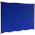 PINBOARD VISIONCHART CORPORATE FELT PINBOARD ALUMINIUM FRAME 2400MM X 1200MM ROYAL BLUE