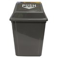 RUBBISH BIN WASTE PAPER GARBAGE CLEANLINK WITH SWING LID 40 LITRE 40L GREY