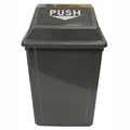 RUBBISH BIN WASTE PAPER GARBAGE CLEANLINK WITH SWING LID 25 LITRE 25L GREY