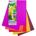 SPECIALTY BOARD QUILL 90375 XL MULTIBOARD 210GSM A4 HOT ASSORTED COLOURS 50PK
