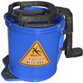 MOP BUCKET HEAVY DUTY MOBILE PLASTIC WITH WRINGER 16L BLUE EACH1 PACK2