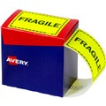 AVERY 932602 MESSAGE LABEL FRAGILE 75 X 996MM FLUORO YELLOW PACK 750