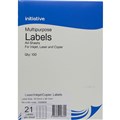 LABEL INITIATIVE MULTIPURPOSE LABELS 21UP 635 X 381MM 100PK