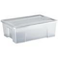 STORAGE BOX ITALPLAST STORAGE MODULAR STORAGE BOX WITH LID 10 LITRE GRAPHITE
