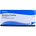 BINDING COMB PLASTIC COIL 21 RING A4 12MM BLACK 100PK