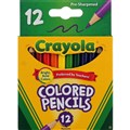 COLOURED PENCILS CRAYOLA SHORT HALF ASSORTED 12PK