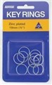 KEY RINGS KEVRON 19MM ZINC PLATED 10PK