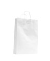 WHITE PAPER BAG WITH TWISTED PAPER HANDLE MEDIUM 480X34090MM 250PK