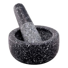 MORTAR & PESTLE AVANTI MINI 9.5CM SOLID GRANITE BLACK SPECKLED