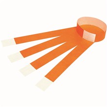 WRISTBANDS REXEL ID SERIAL NUMBER FLUORO ORANGE PK10