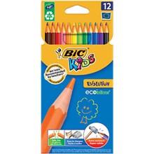 COLOURED PENCILS BIC KIDS EVOLUTION COLOURING PENCIL 12PK