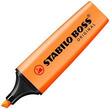HIGHLIGHTER STABILO BOSS CHISEL NIB ORANGE (EACH=1) (PACK=10)