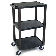 TROLLEY TUFFY UTILITY 3 SHELF 1070MM BLACK