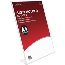 BROCHURE HOLDER DEFLECTO 47401 A4 PORTRAIT SLANTED CLEAR