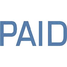 STAMP DESKMATE PRE-INKED STAMP ' PAID ' BLUE