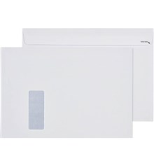 ENVELOPES CUMBERLAND C4 ENVELOPES SECRETIVE BOOKLET MAILER WINDOW FACE STRIP SEAL EASY OPEN 100GSM 324MM X 229MM WHITE 250PK