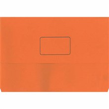 DOCUMENT WALLET MARBIG SLIMPICK FOOLSCAP BRIGHTS ORANGE 10PK