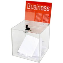 BALLOT BOX SMALL LOCKABLE CLEAR