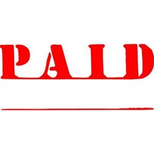 STAMP XSTAMPER CX-BN 1221 PRE-INKED 42MM X 13MM  ' PAID ' RED