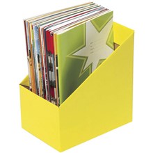 BOOK MAGAZINE BOX MARBIG FILE LARGE YELLOW 5PK