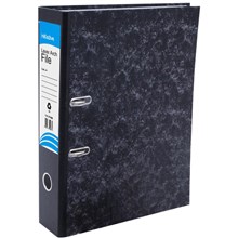 BINDER FOLDER LEVER ARCH FILE BINDER INITIATIVE MOTTLE BOARD A4 75MM REINFORCED SPINE BLACK (EACH=1) (PACK=24)
