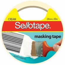 TAPE MASKING SELLOTAPE 960504 24MM X 50M CREAM