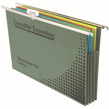SUSPENSION FILE CRYSTALFILE EXPANDING COMPLETE FOOLSCAP (EACH=10) (PACK=50)