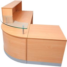 COUNTER RECEPTION DESK RAPID WORKER FLOW BEECH 