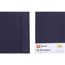 ENVELOPES SPECIALTY C6 QUILL 93033 BLACK 25PK