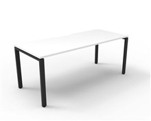 RAPID INFINITY DELUXE 1 PERSON PROFILE LEG SINGLE SIDED WORKSTATION 1500 X 750 X 730MM NATURAL WHITE TOP / BLACK FRAME